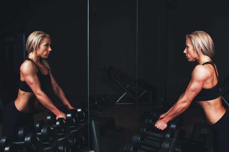 Elderly woman doing gentle workout